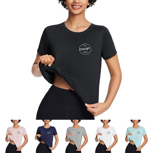Stampa personalizzata Logo traspirante Sport Outdoor magliette per il Fitness manica corta O collo da <span class=keywords><strong>donna</strong></span> Golf Tennis da tavolo da <span class=keywords><strong>donna</strong></span> - Product Image 5
