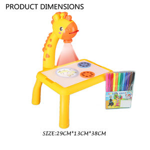 益智玩具系列儿童投影绘图玩具套装写字台迷你，黄色长颈鹿 - Product Image 5