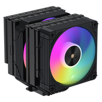 COOLLEO Etian P60T Performance Noir ARGB (V2) Double Tour 6 Caloduc Air CPU Cooler CPU Cooling LGA 115X/1200/1700/1851 AMD