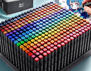 ขายส่งโลโก้ที่กําหนดเองปลายคู่ศิลปะวาดเครื่องหมายเครื่องหมายแอลกอฮอล์ถาวรชุดปากกาพร้อมกระเป๋าสะพาย - Product Image 4