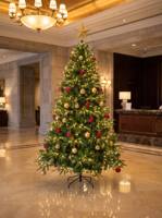 Sapin de Noël de Luxe Éclairé et Chiffré, Personnalisé, Écologique en PE, avec Lumières LED, Prix Usine, Vente Chaude