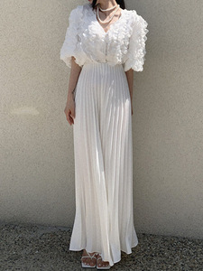 กระโปรงพลีทสีลูกกวาดขายส่งสำหรับผู้หญิง 20 สี ทรงเอ - Product Image 2