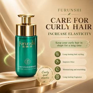 Crème à boucles au collagène Furunshi, boucles parfaites de salon, anti-frisottis, contrôle des frisottis, maintien doux, nourrit les cheveux secs, parfum longue durée - Product Image 4