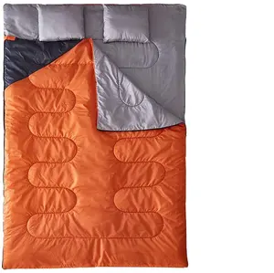 Woqi Double 10 Degree Hollow Cotton Filling Waterproof Sleeping Bag Adults Ultralight Outdoor Camping Sleeping Bag