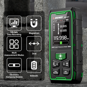 Télémètres à double laser Sndway oem avec 2 niveaux de bulle intégrés télémètre de matériau de mesure rapide outils de mesure - Product Image 3