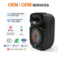 Haut-parleur TWS RGB avec prise en charge USB/TF/FM, taille 3 pouces, sortie 5W, batterie lithium 800mAh - Idéal pour le home cinéma et les fêtes en extérieur