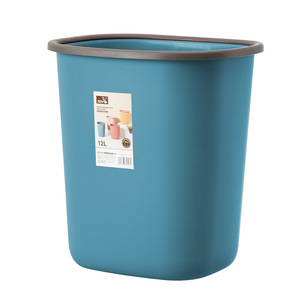 Cubo de Basura Rectangular de 12L, Abierto, para Uso en Interiores, Amarillo - Product Image 3