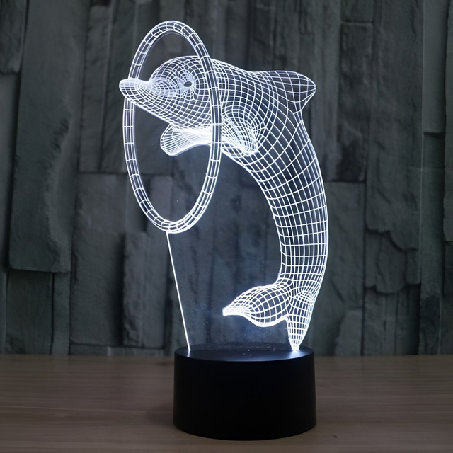 Animal-Themed 3D LED Night Light for Kids with Touch & Remote Control Dimmable 7-Color Options