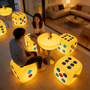 Sillas Decorativas LED para Casino con Cambio de Color, Muebles de <span class=keywords><strong>Bar</strong></span> de Plástico Impermeables para Discoteca, Salón, <span class=keywords><strong>Bar</strong></span> al Aire Libre y Hogar - Product Image 2