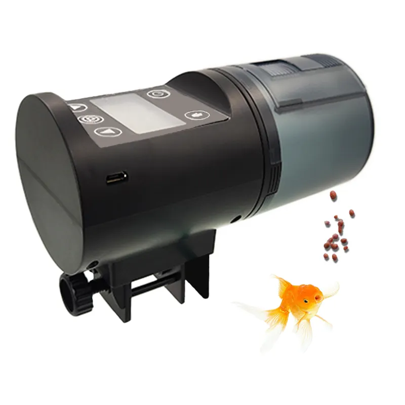 Top LCD Recargable Temporizador Smart Carp Koi Fish Feeder Automático para Acuario Fish Tank