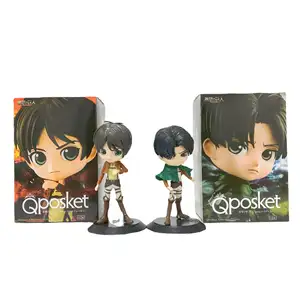 Nuovo arriva Q Posket Pvc Toy Anime Shingeki no Kyojin Figure Eren Levi Attack On Titan Action Figures