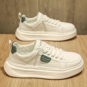Baskets légères pour hommes, nouvelle collection été 2025, semelle épaisse rehaussante, chaussures blanches confortables pour jeunes, chaussures de sport pour hommes - Product Image 6