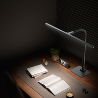 Lampe de bureau LED à pince large, bras articulé long, anti-lumière bleue, protection des yeux, lampe intelligente à clipser pour l'étude, le bureau, le dessin, l'établi