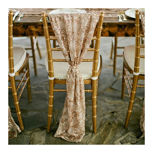 Bling <strong>Chair</strong> Sash Pink Sequin Seat Back Decoration for Hotel Banquet Home Party <strong>Chairs</strong>