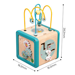 Cube d'activités <span class=keywords><strong>en</strong></span> <span class=keywords><strong>bois</strong></span> Montessori 6 <span class=keywords><strong>en</strong></span> 1, jouet d'apprentissage des mathématiques <span class=keywords><strong>pour</strong></span> enfants et bébés, coffret cadeau parfait <span class=keywords><strong>pour</strong></span> bébé - Product Image 3