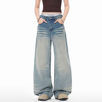 Jeans Américains à Jambes Larges - Design Ondulé Rétro - Pantalon Ample Style Urbain Robuste et Cool - Jeans Homme de Haute Qualité Designer