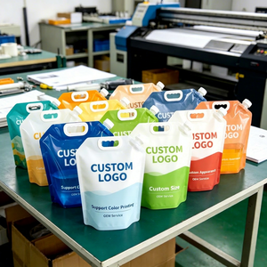 Disponible en Stock: Bolsa con Boquilla de PET de 500 ml con Estampado en Caliente para Impresión Personalizada, Uso en Supermercados, Envase para Bebidas Líquidas - Product Image 1