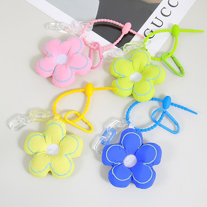 Nuevo Llavero <span class=keywords><strong>de</strong></span> Flores Coloridas <span class=keywords><strong>de</strong></span> <span class=keywords><strong>Tela</strong></span> Hecho <span class=keywords><strong>a</strong></span> <span class=keywords><strong>Mano</strong></span>, Llavero <span class=keywords><strong>de</strong></span> Anillo <span class=keywords><strong>de</strong></span> Silicona Bordado con Flores <span class=keywords><strong>de</strong></span> Algodón - Product Image 1