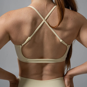 Nuevo Sujetador Deportivo Minimalista para Mujer con Almohadillas Extraíbles, Soporte Ligero, Suave, Elástico, Ajustable, Espalda Cruzada, para <span class=keywords><strong>Yoga</strong></span> - Product Image 6