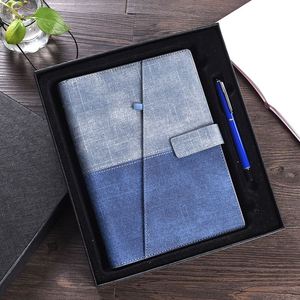 A4 A5 <b>A6</b> Custom Design PU Leather Academic <b>Diary</b> Magnetic Clasp Business Journal With Pen Planner Promotion Gift Set Notebook - Product Image 3