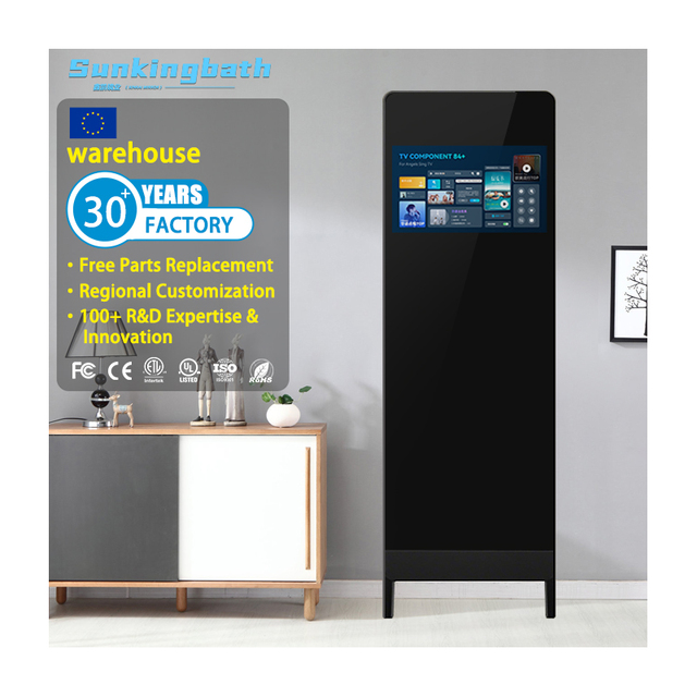 Home Gym Fitness Mirror Full Body Adjustable Smart Mirror HD Display Mirror with Touch Screen for Training