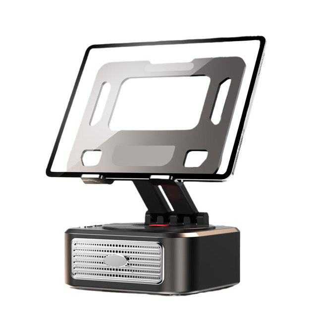 360 Rotation Music Speaker Foldable Tablet Stand Holder Table Smartphone Mount Wireless Stereo Speaker with Phone Bracket