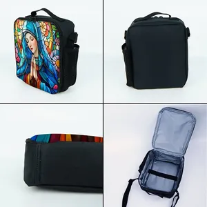 <span class=keywords><strong>Sac</strong></span> à <span class=keywords><strong>dos</strong></span> scolaire à roulettes en polyester avec impression Vierge <span class=keywords><strong>Marie</strong></span>, ensemble avec boîte à lunch et trousse à crayons, capacité de 20 à 35 L, unisexe - Product Image 4