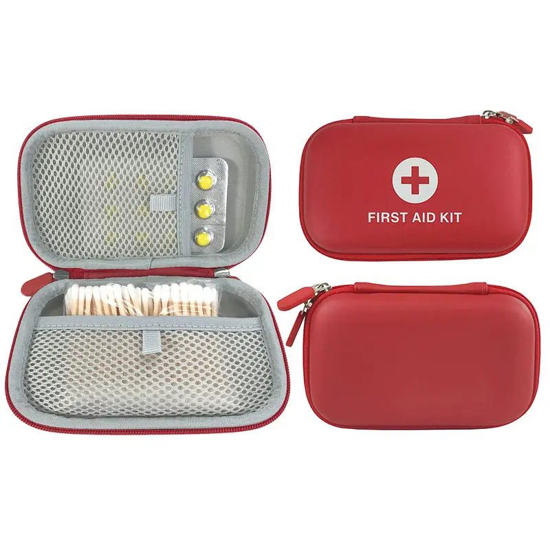 Customized Design Waterproof PU Home Hard Pouch First Aid Kit EVA Case Box