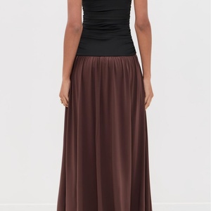 Nuevo Vestido Casual de Otoño de Alta Calidad, Vestido de Noche Largo con Escote Alto y Sin Tirantes para Mujer - Product Image 3