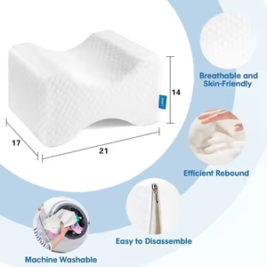 Coussin de genou en mousse à mémoire de forme, tissu tissé 100% polyester, soulagement de la douleur <span class=keywords><strong>sciatique</strong></span>, pour le repos au lit et le sommeil, utilisation magnétique et massante - Product Image 2