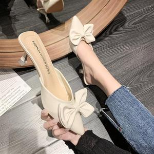 Summer New Fashion Large Size Women's Pointy <b>Heel</b> Sandals Soft and Flexible High-Heeled Slippers - Product Image 1