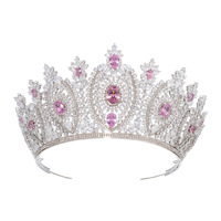 Accessoires de cheveux de mariée de luxe de qualité supérieure, style européen et américain, couronne de princesse pour mariage, vente en gros transfrontalière