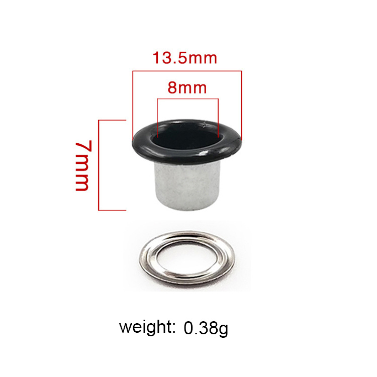 Lot de 100 œillets métalliques à rivets ronds, trous