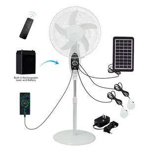 Chinese Wholesale Cheap Price Solar Powered Fan 16 Inch AC DC Rechargeable Battery Electric Floor Fan with Solar Panel for Home