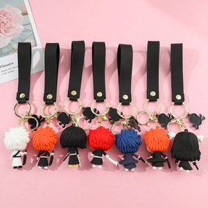 15 estilos <span class=keywords><strong>de</strong></span> dibujos animados japoneses llavero <span class=keywords><strong>de</strong></span> <span class=keywords><strong>silicona</strong></span> PVC figura <span class=keywords><strong>de</strong></span> Anime Bleach Kurosaki Ichigo llaveros colgante muñeca juguetes Props - Product Image 6
