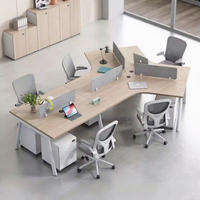 Moderner Holzdesign-Home-Office-Arbeitsplatz mit hoher Wandabtrennung, Cubicle Call Center, verstellbar, umweltfreundlich, mit Stauraum