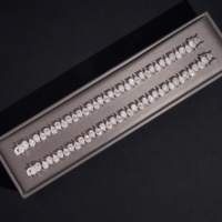 Pass Diamond Tester Upside Down Setting Pear Cut VVS Moissanite Diamond Tennis Bracelet Silver 925