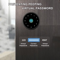 Serrure de porte cylindrique sphérique intelligente YiTechE Tuya avec empreinte digitale, mot de passe et clé, pour bureau