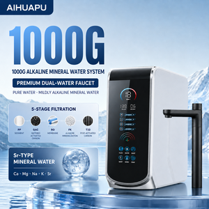 Purificador de Agua RO de 1000G, Bajo <span class=keywords><strong>Fregadero</strong></span>, <span class=keywords><strong>Grifo</strong></span> Negro de Lujo, Alcalino Mineral, 2.6L/min, Ultra Flujo, Sin Tanque, TDS, Uso Doméstico y Hotelero - Product Image 1