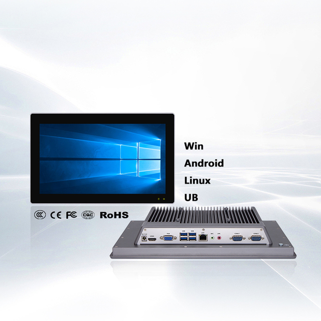 DC 12V Power Input  Embedded Fanless Ipc Industrial Touch Screen Panel PC for .Medicine or Transportation