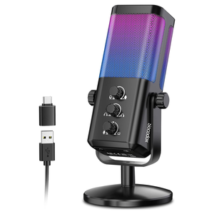 Professional RGB Game <b>Microphone</b> Wired XLR USB Dynamic Microfon Noise Cancelling <b>for</b> Game PC Streaming Recording Podcast - Product Image 1