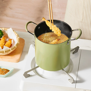 Small Deep Fryer <strong>Pot</strong> With Basket Mini Deep Oil Fryer Kitchen Gadgets for Home Tempura Chips Fries <strong>Fish</strong> Chicken 3L - Product Image 2