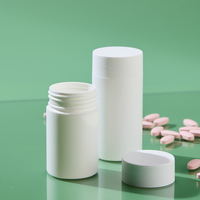 Bouteille de stockage cylindrique en plastique HDPE 115 150 ml, conteneur vide pour compléments alimentaires, pot opaque blanc à large ouverture pour granulés de vitamines