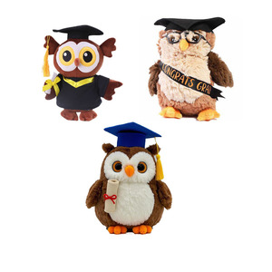 Cadeau souvenir de remise des diplômes hibou en peluche personnalisé avec <span class=keywords><strong>chapeau</strong></span> et <span class=keywords><strong>diplôme</strong></span> - Product Image 1