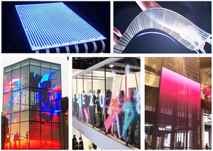 หน้าจอโมดูล LED แบบฟิล์มนิ่มใส ความสว่างสูง 2000nits เชื่อมต่อไร้รอยต่อ P2 P3 แกนคริสตัลโปร่งใส - Product Image 6