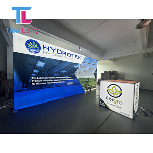 Portable 6-Sided Illuminated Fabric <b>Light</b> Box Floor Standing <b>Cube</b> Pillar for Trade Shows and Exhibitions - Product Image 1