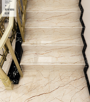 Carreaux de céramique pour marches d'escalier / Céramique pour escalier / Carreaux de céramique effet marbre pour marches d'escalier / Carreaux de sol modernes en porcelaine mate