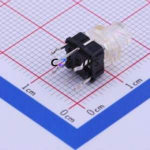 TL1265RGQTCLR Tactile Switch Through hole Component (THT) Switch Single Pole Single Throw Round Button 1.6N Through Hole - Product Image 2