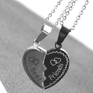 Venta al por mayor Buen <span class=keywords><strong>Amor</strong></span> collar de <span class=keywords><strong>la</strong></span> <span class=keywords><strong>amistad</strong></span> de acero inoxidable mejores amigos corazón pareja Collar para el Día de San Valentín - Product Image 3