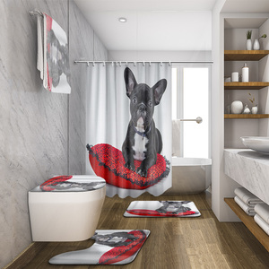 <span class=keywords><strong>Rideau</strong></span> de douche lavable en polyester, lunettes de soleil, chien, <span class=keywords><strong>baignoire</strong></span> de plongée sous-marine, images, décoration de salle de bains - Product Image 5